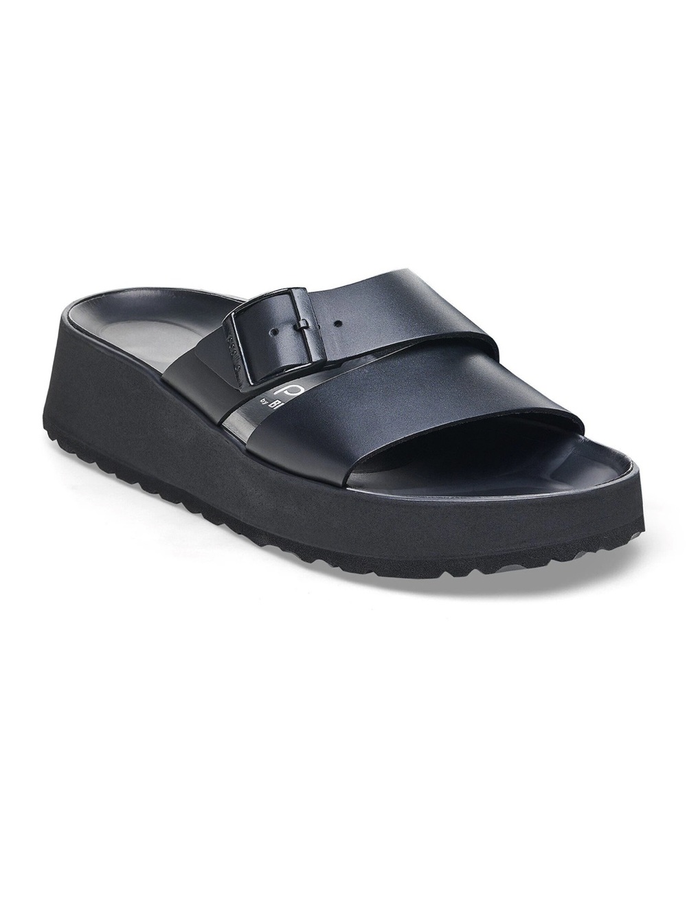Papillio Birkenstock Almina Black Leather Slides- Never Worn